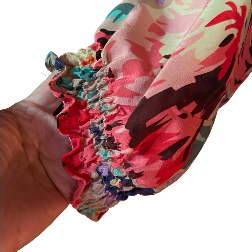 Tibi Multicolor 100% Silk Floral Dress - Picture 3 of 10